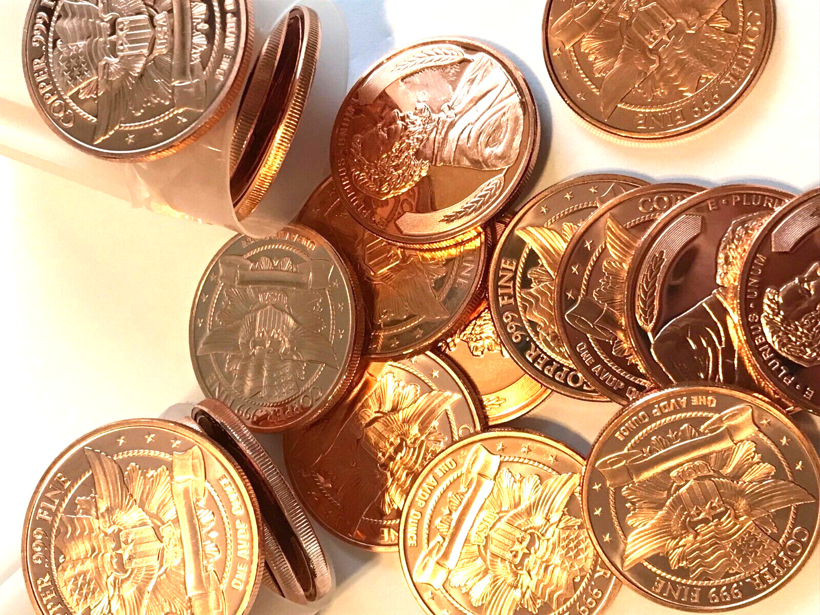 Abraham Lincoln 20 PACK of 1 ounce Copper Coins (1.25lbs), 20 Coins--REEDERSONG