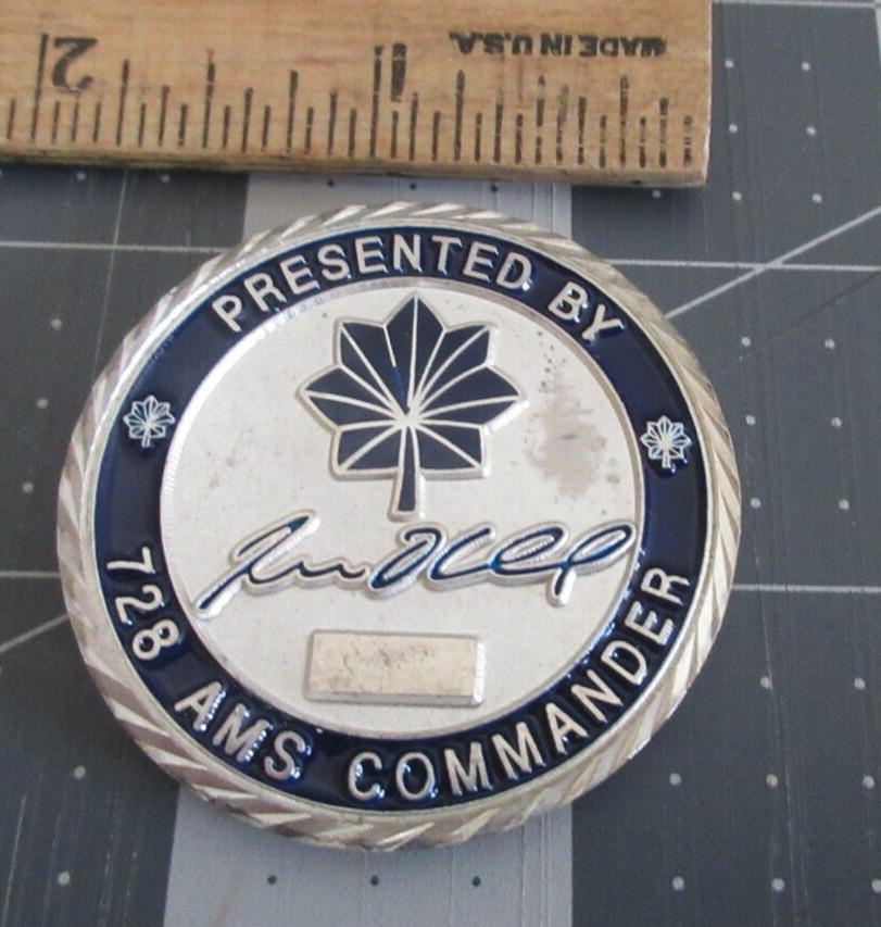 USAF 728 AMS Strength Through Wisdom Commanders Challenge Coin
