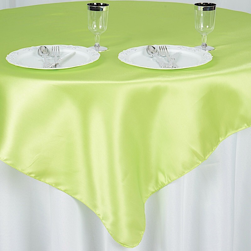 10 Pack 60" Square SATIN Overlays Wedding Party Decorations - Free Shipping SALE