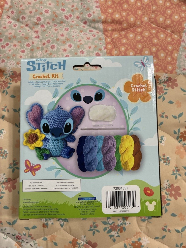 DISNEY STITCH WITH FLOWER CROCHET KIT