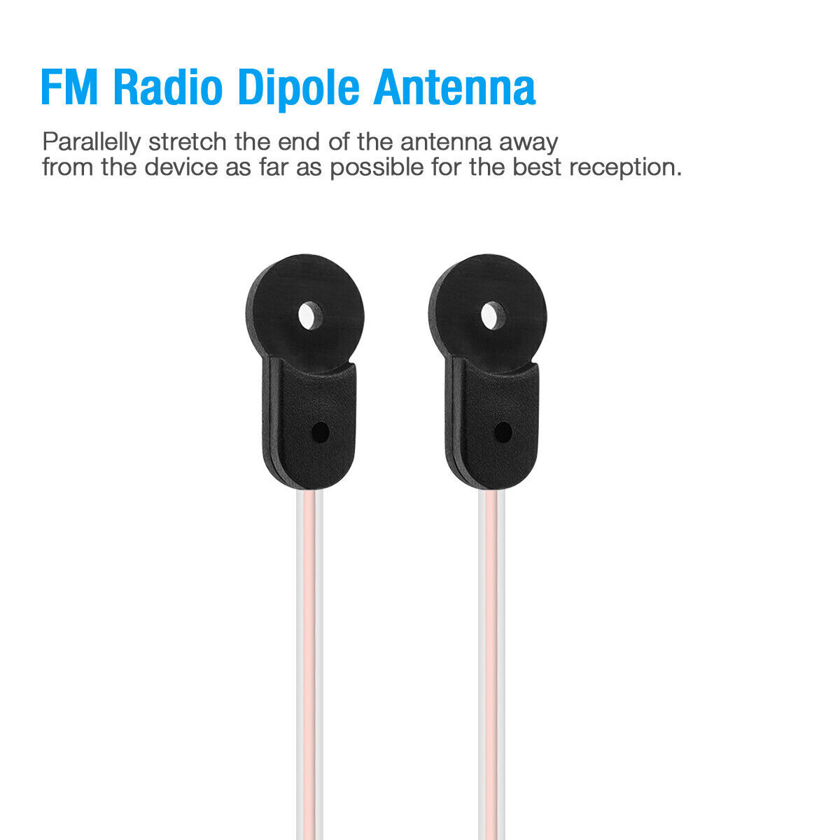 2pcs FM Antenna 75 Ohm F Type Male Plug For Home Radio Stereo Receiver Aerial US