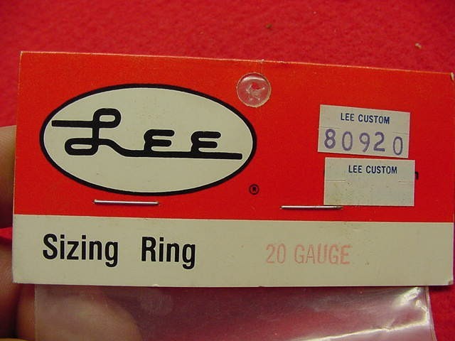 Lee- Sizing Ring- 20 gauge- #80920 - New !!