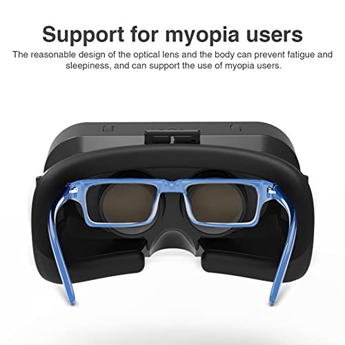 VR Headset Universal 3D Virtual Reality Goggles Support 360°Panorama Black