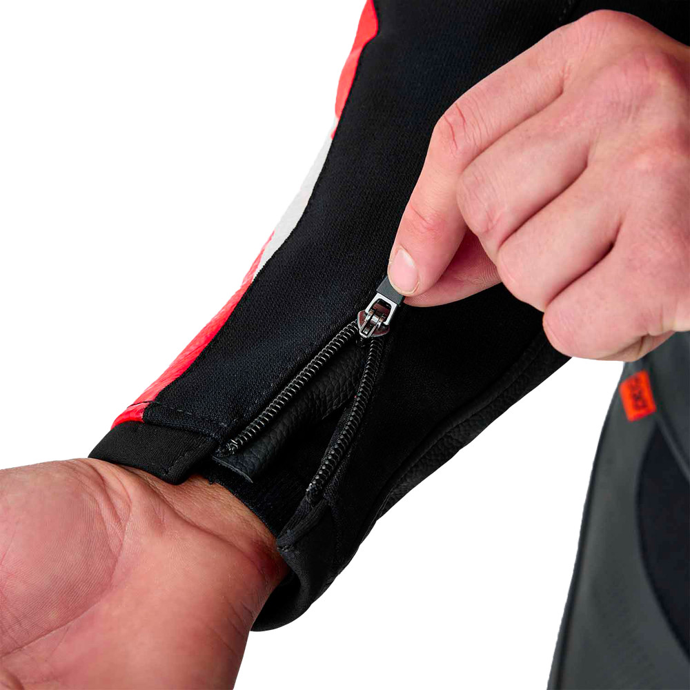 Rst Tractech Evo D3O Jacket Blk/Flo Red Leather 3X Jackets