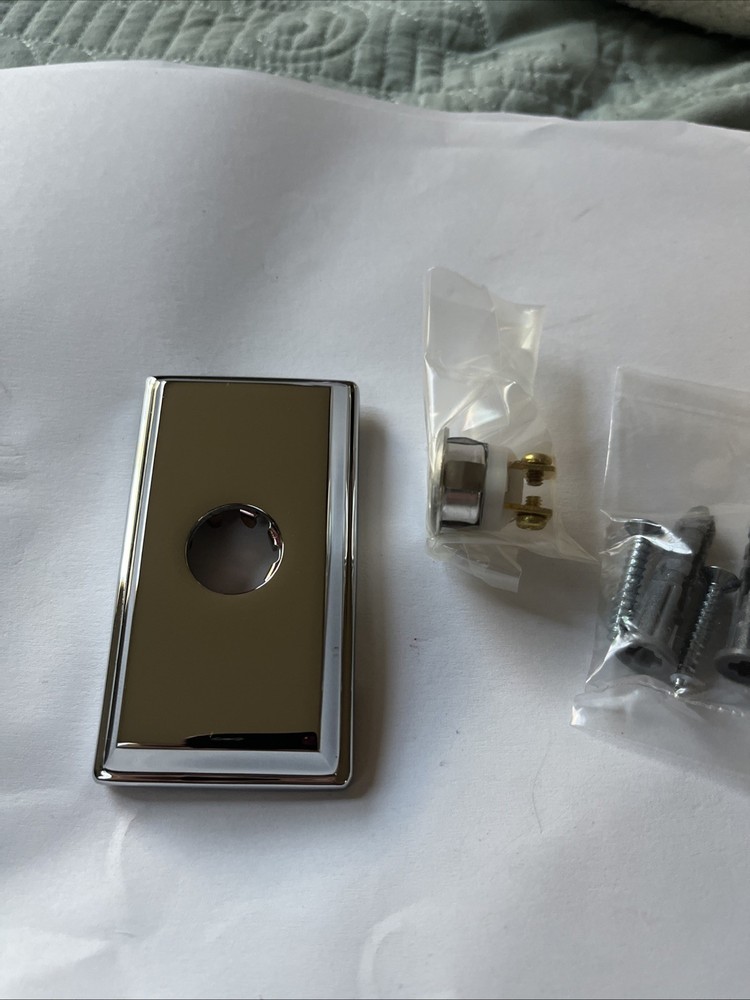 Baldwin 9BR7015-003 Chrome Rectangular Bell Button Solid Brass Free Ship USA