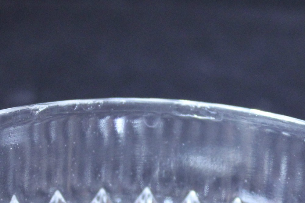 2 Crystal Glass Candy Dishes One Slightly Damaged