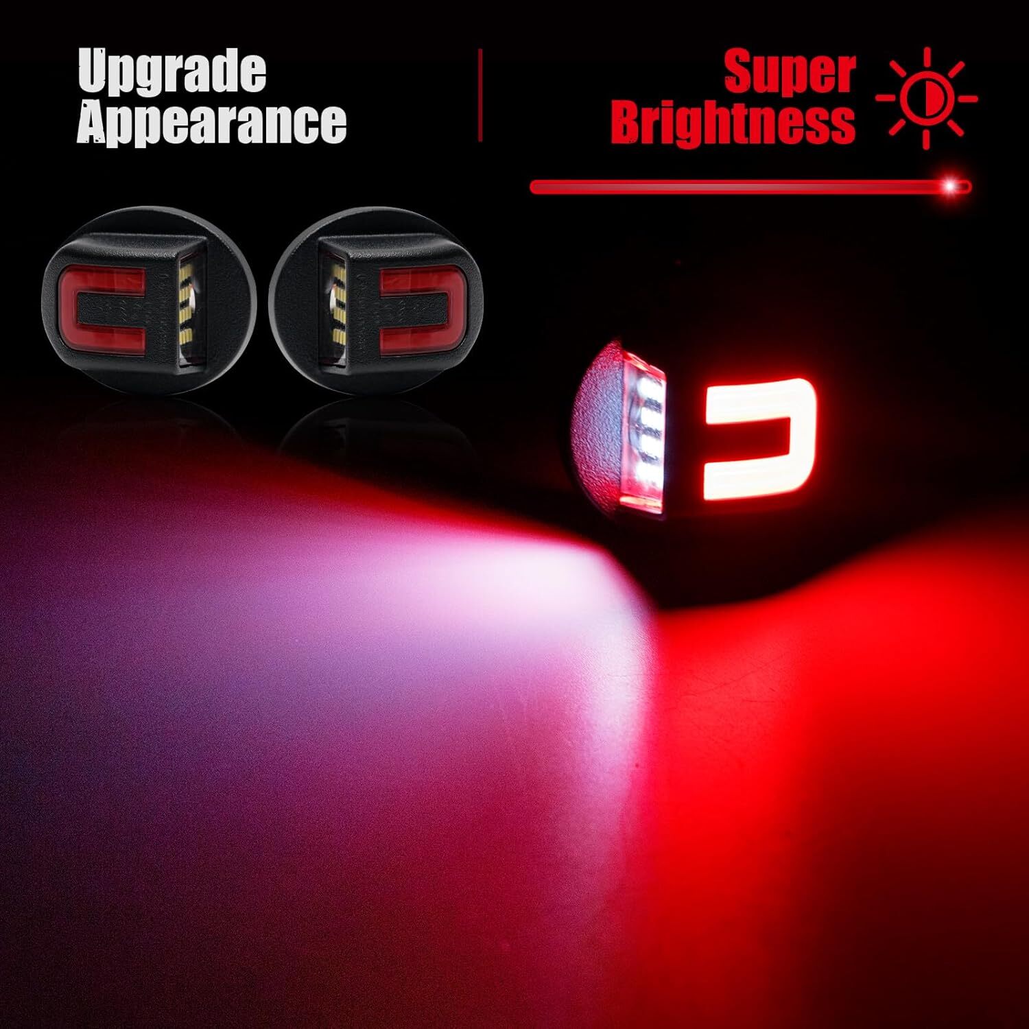 LED License Plate Light Rear Bumper Tag Assembly Lamp For Ford F150 F250 F350 2X