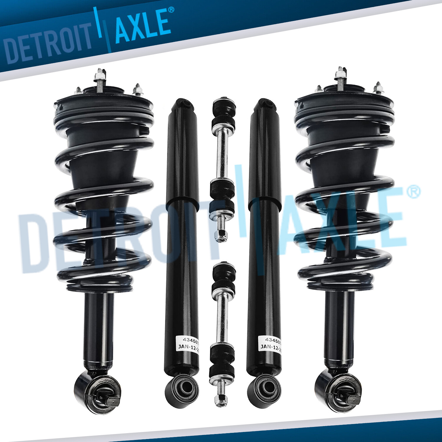 4WD Front Struts Sway Bars Rear Shocks for Chevy Silverado 1500 GMC Sierra 1500