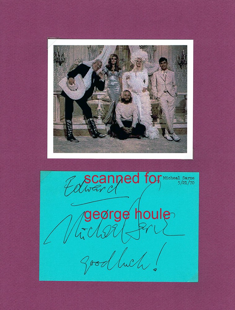 ´MICHAEL SARNE - SIGNED - ACTOR/DIRECTOR - MYRA BRECKINRIDGE - LES MISERABLES
