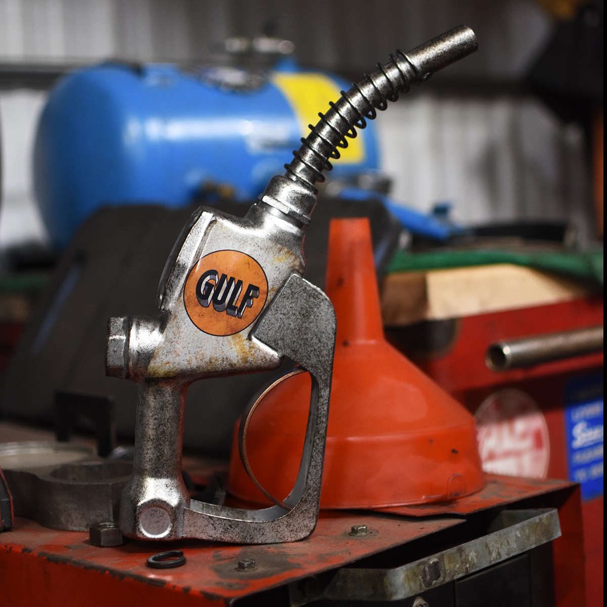 Vintage Style Petro Gulf Gas Pump Nozzle Fuel Handle Man Cave Garage Home Decor