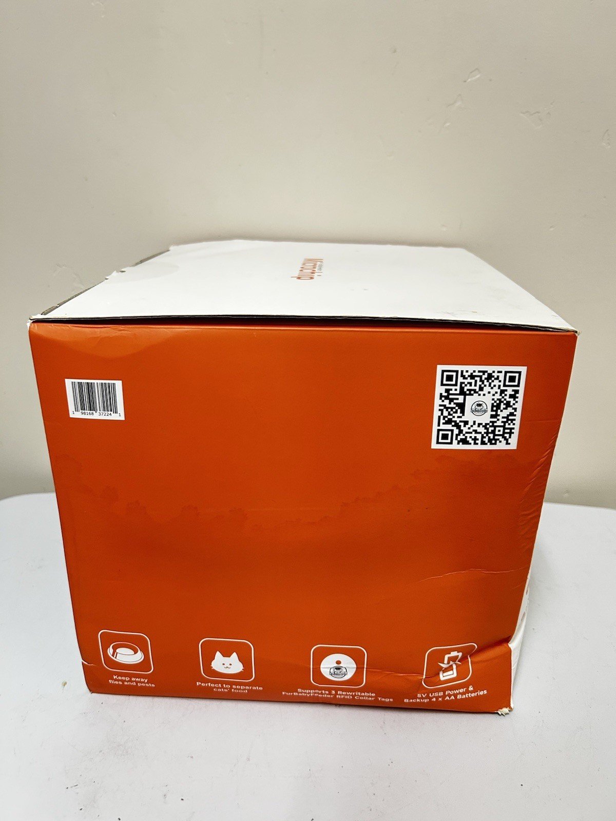 FurBabyFeeder Sphere Automatic Microchip Pet Feeder Locking Doors Orange NOB