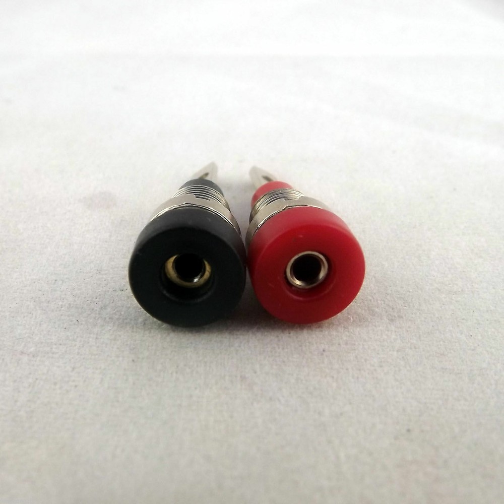 2x Multimeter Instrument 2mm Binding Post Banana Jack Panel Mount Test Probe R&B