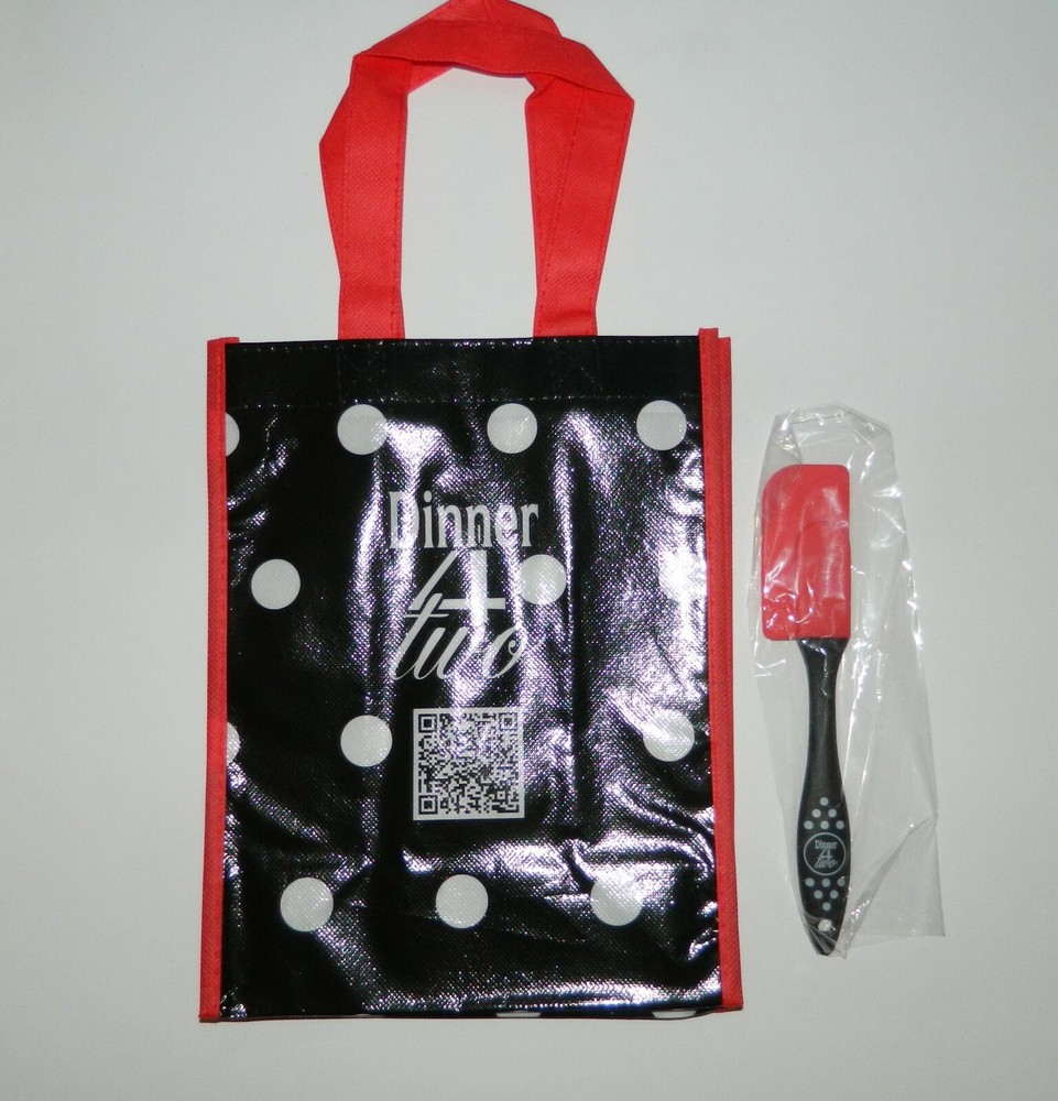 DINNER 4 TWO Mini 7.5" SPATULA + Reusable BAG Set* NEW
