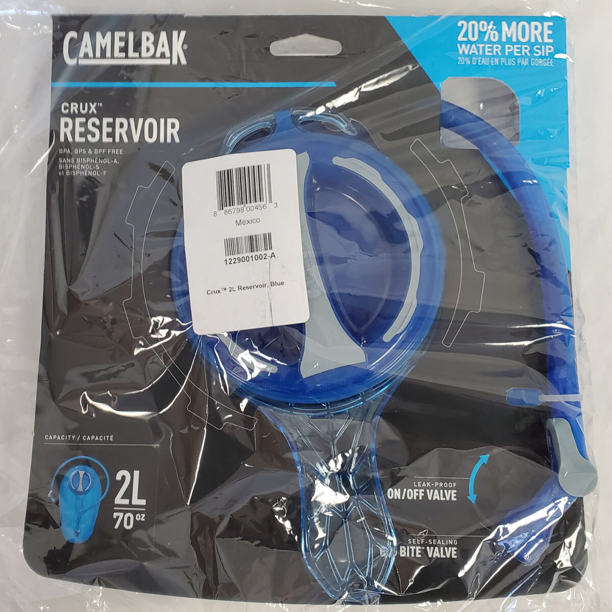 CamelBak Crux Hydration Pack Replacement Reservoir Bladder Blue 70 OZ / 2 L