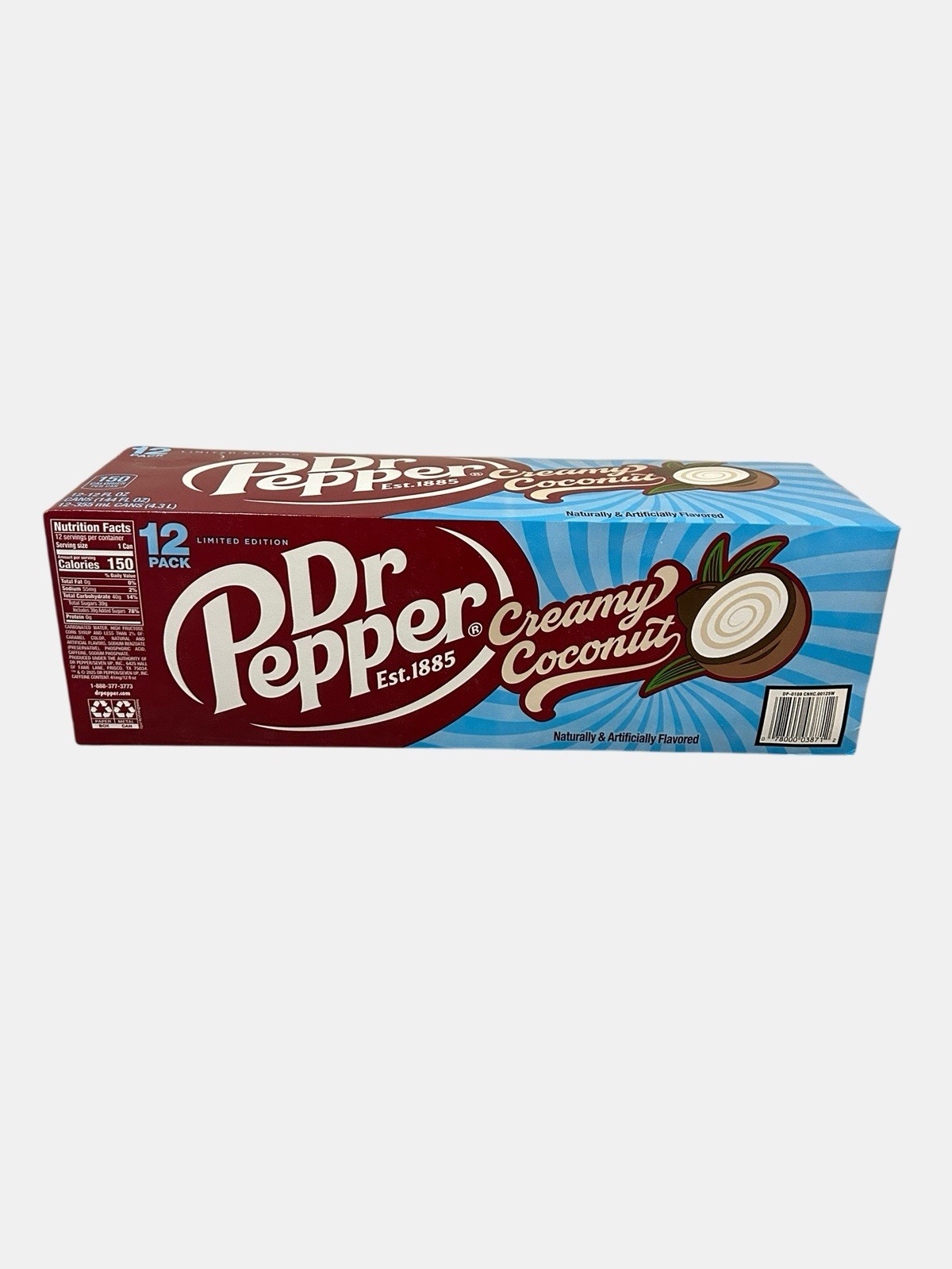Dr Pepper Creamy Coconut LIMITED EDITION 12 Pack - Expires December 07/26