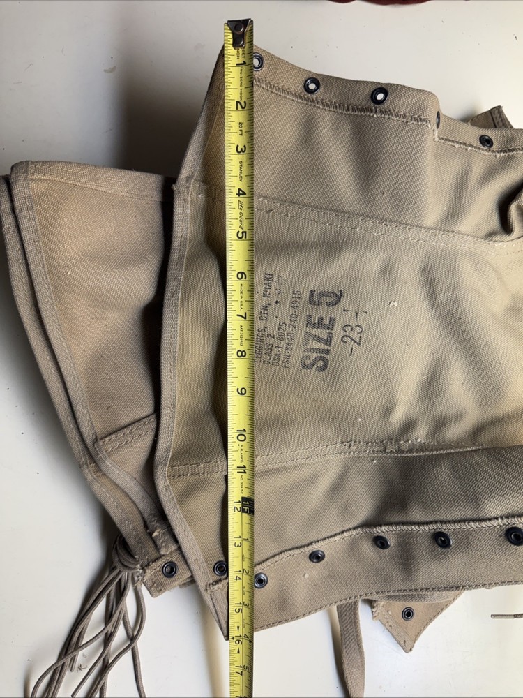 WW2 Style US Army M1938 Gaiters Khaki