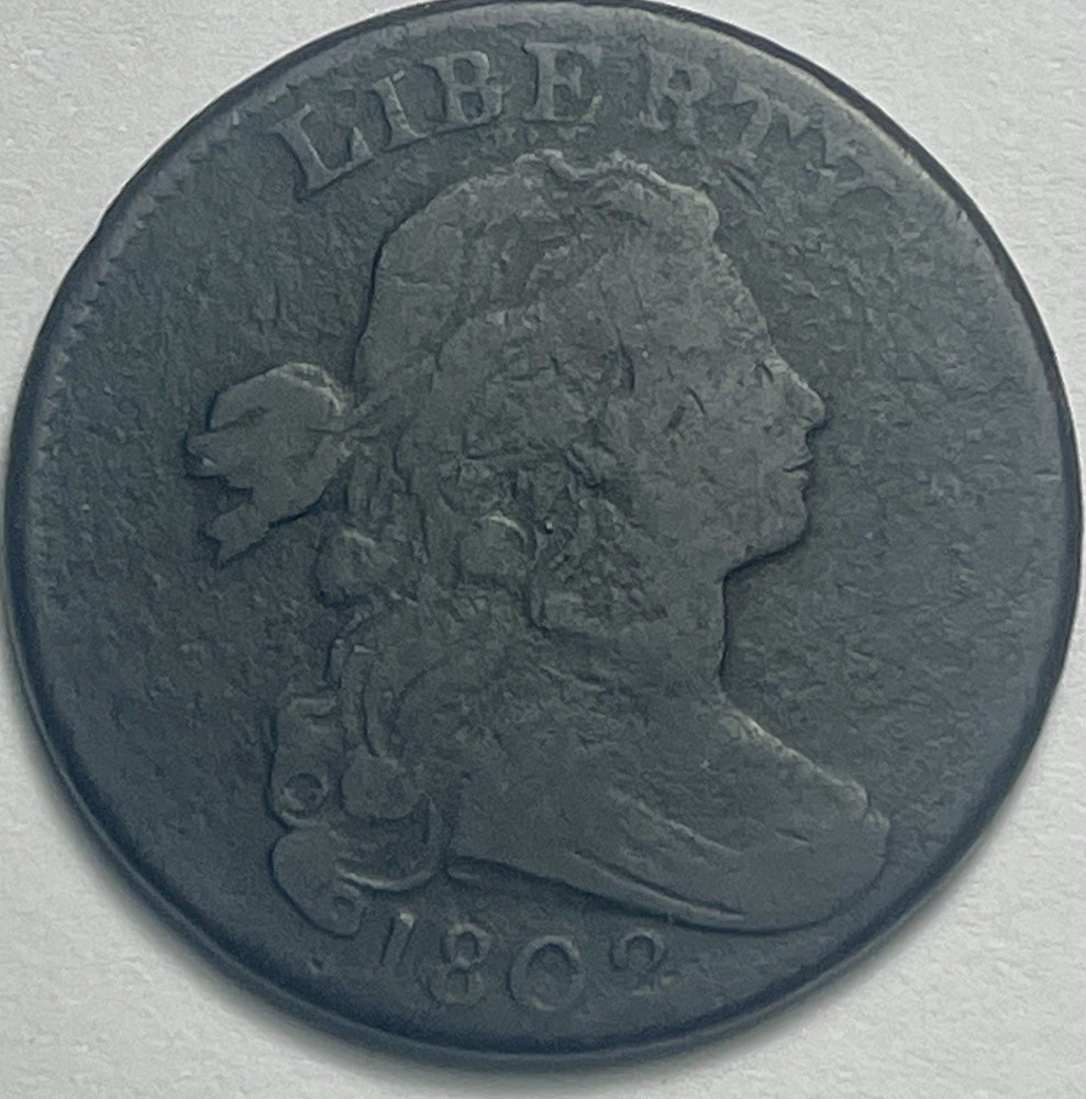 1802 Draped Bust Large Cent S237 VG/Fine Details