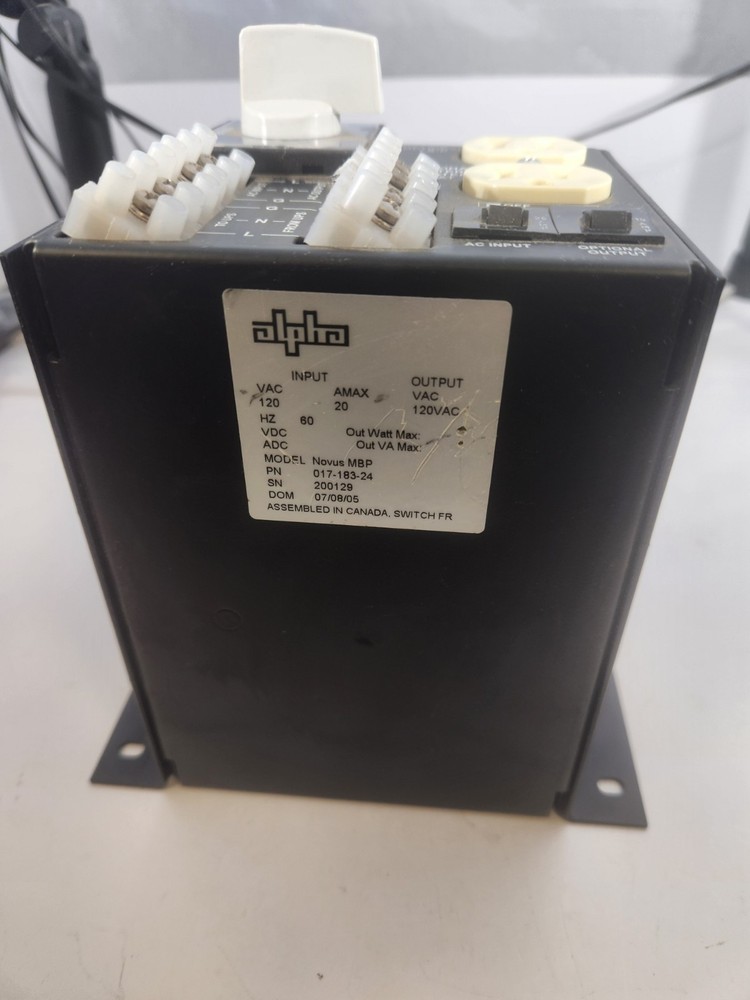 Alpha Novus MBP BYPASS SWITCH 017-183-24 untested