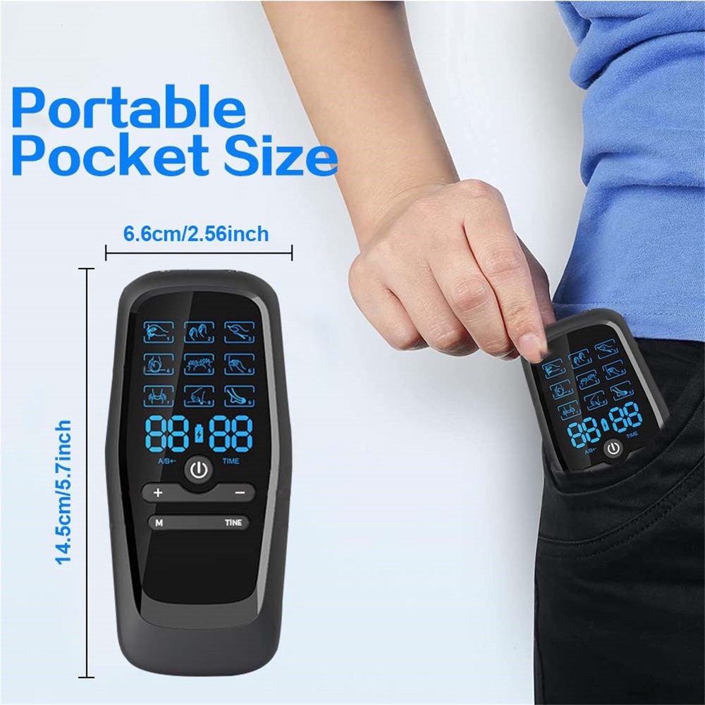 TENS Unit Muscle Stimulator,EMS Massager Machine for Shoulder,Neck,Sciatica&Back