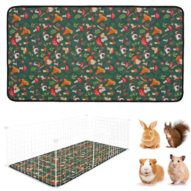 Soft Rabbit Hutches Pad Quick Drying Fabric Pet Bedding With Waterproof Backing