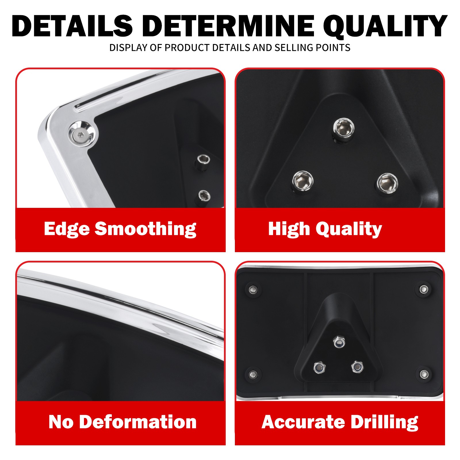 Chrome Curved Laydown License Plate Mount Bracket For Harley Softail Sportster