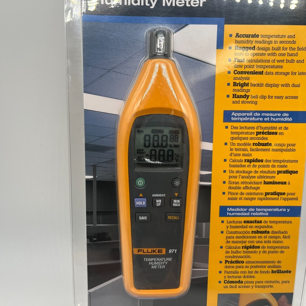 Fluke 971 Temperature Humidity Meter New