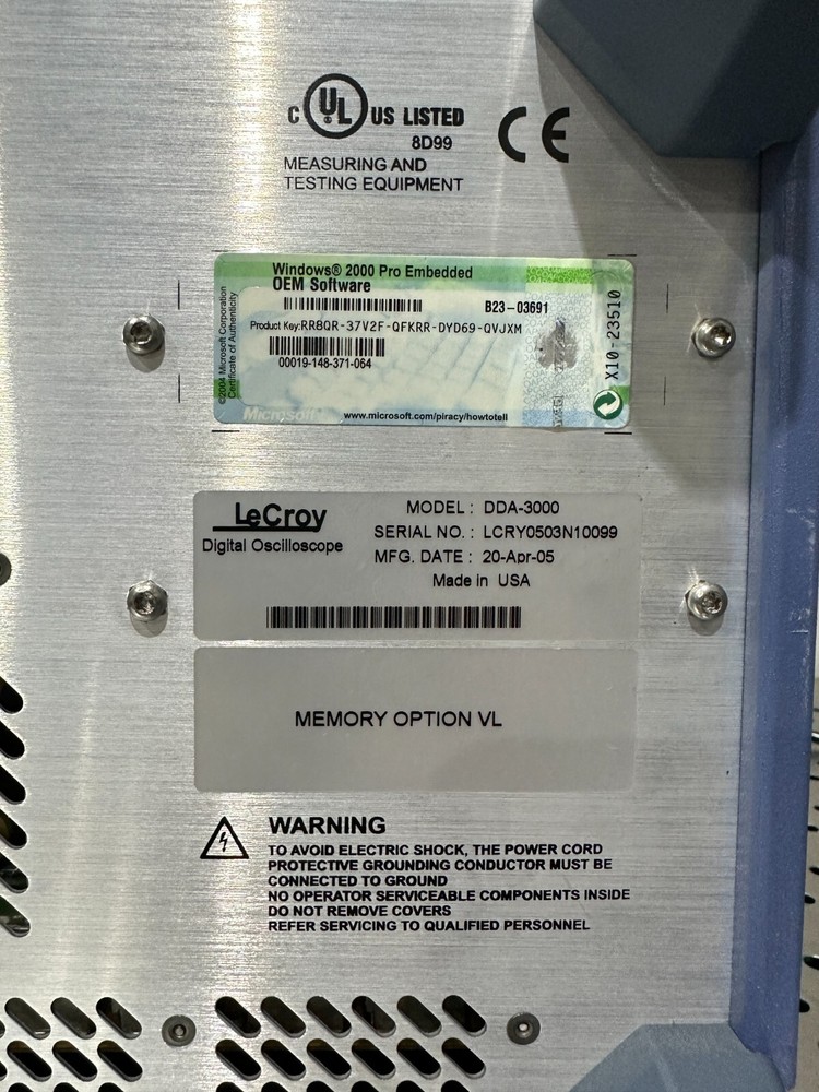 LeCroy DDA-3000 Disk Drive Analyzer Opt DDA DMOD