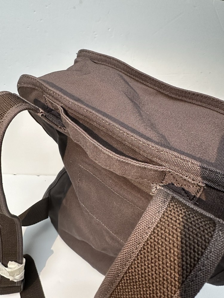 Earthbound Trading Co. Backpack Brown Canvas Adjustable Straps Wide Bottom