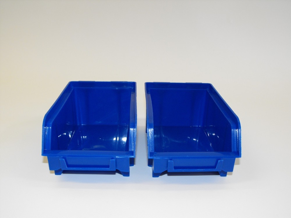 2 Harbor Freight Wall Mount Hanging Storage Bins Replacement Blue Large Bin Plas