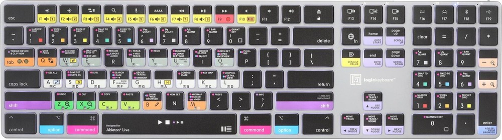 Logickeyboard Titan Wireless Backlit Keyboard for Ableton Live - Mac