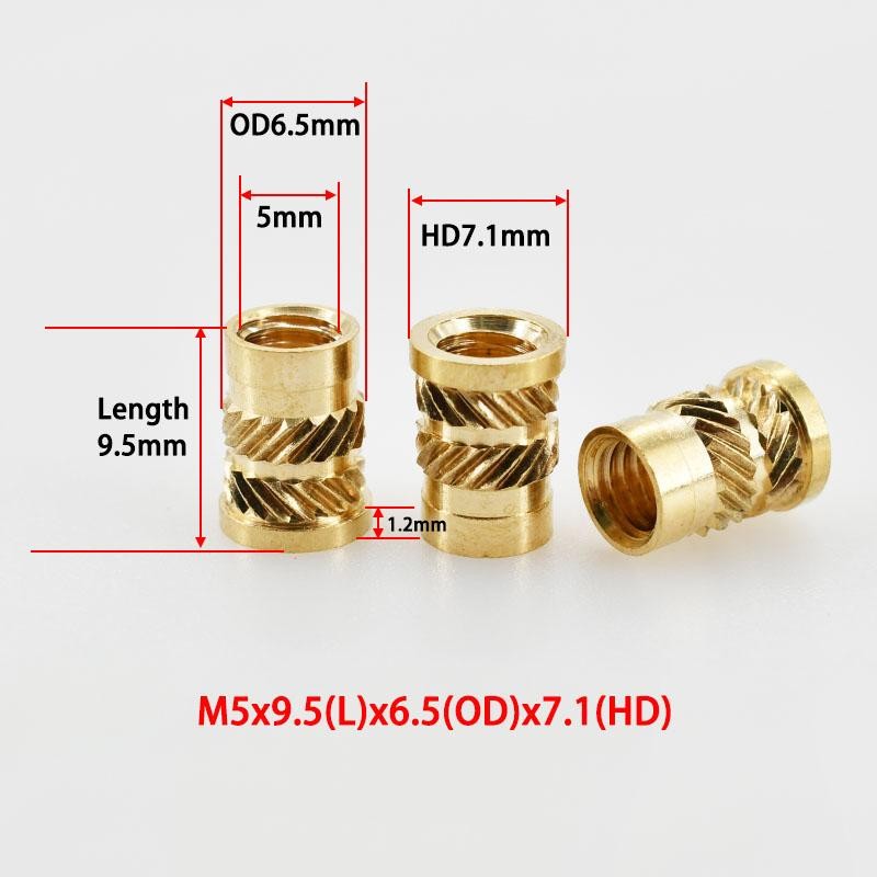 NEW Copper Threaded Insert Nuts M2–M8 Knurled Heat Set for 3D Print & Notebook