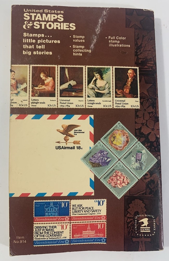 VTG 1975 United States Collector “Stamps & Stories” Paperback Book - Fast Ship!!