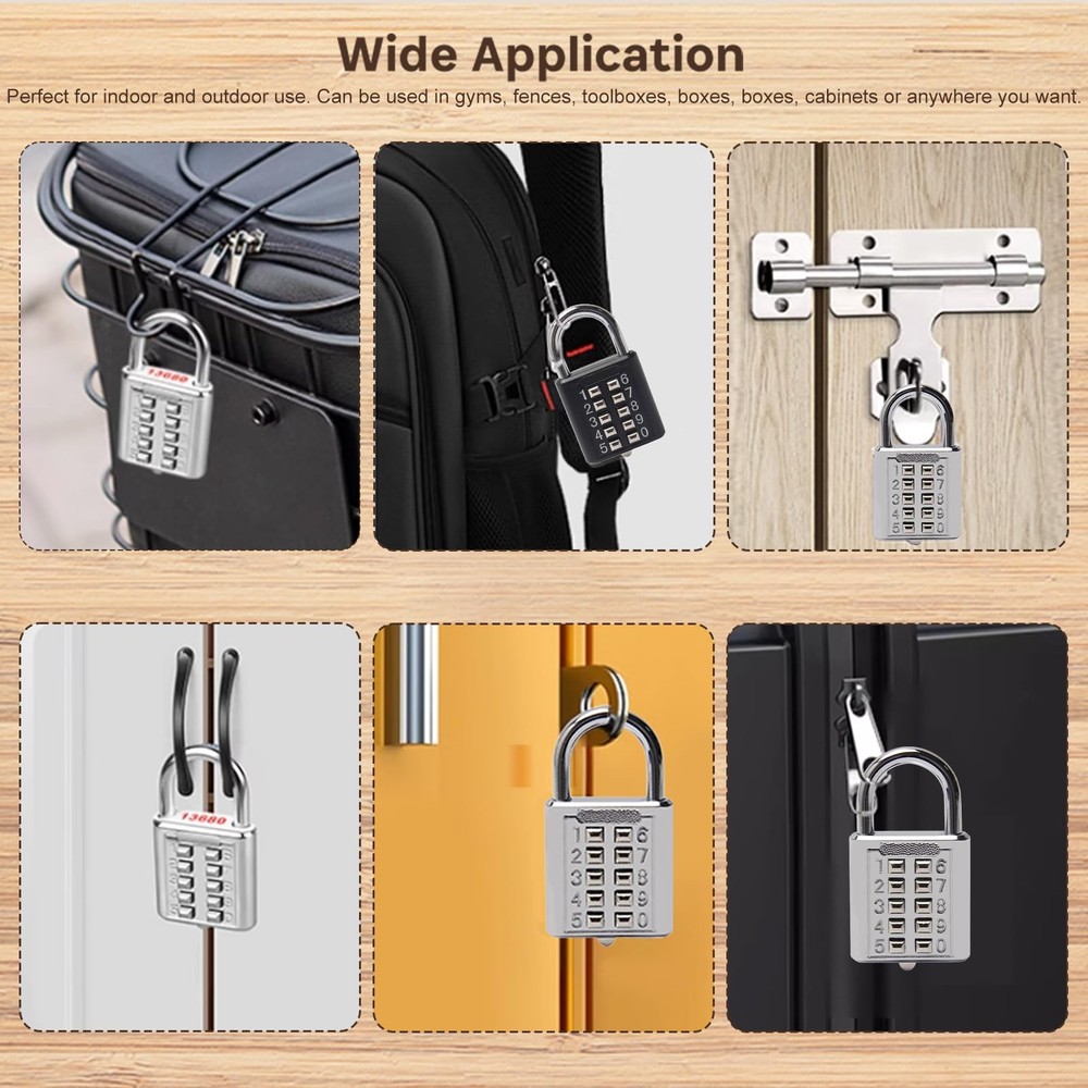 Mioni 10 Digit Push Button Combination 5 Digit Locking Mechanismblue bl