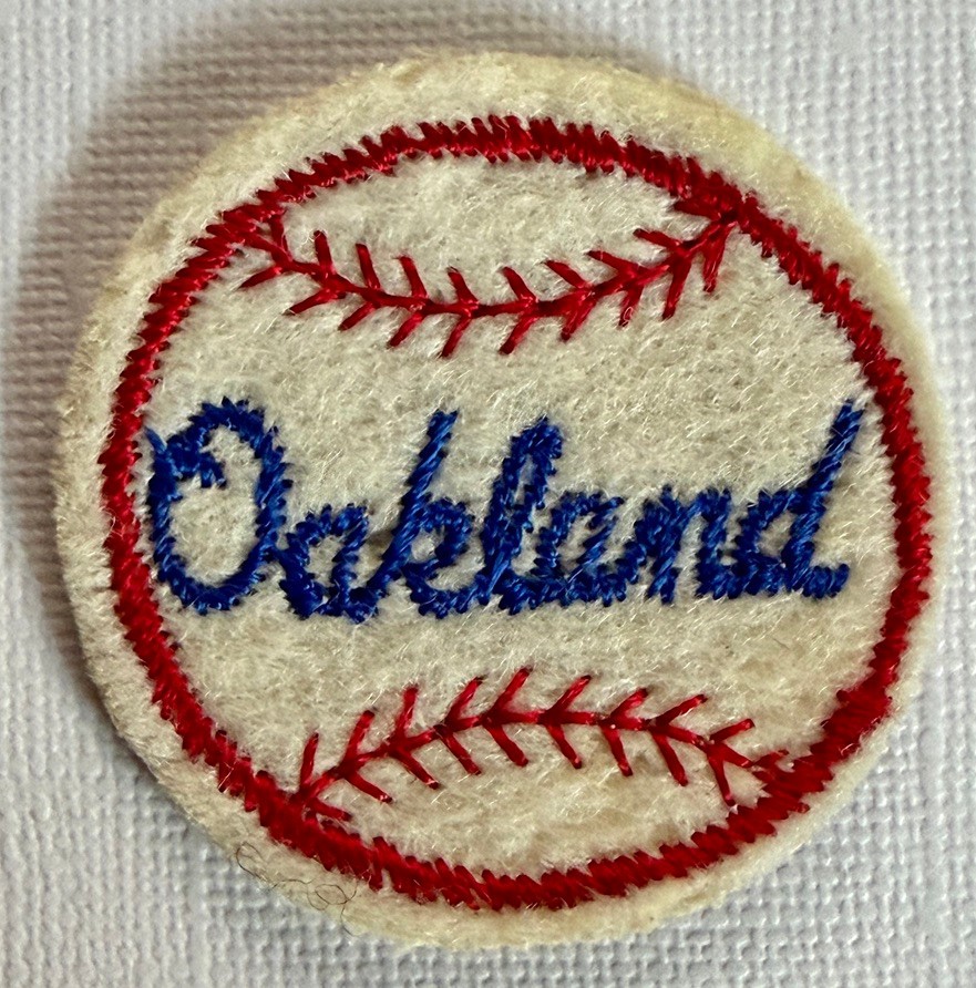 Vintage Oakland Baseball Team 2" Embroidered Round White Patch