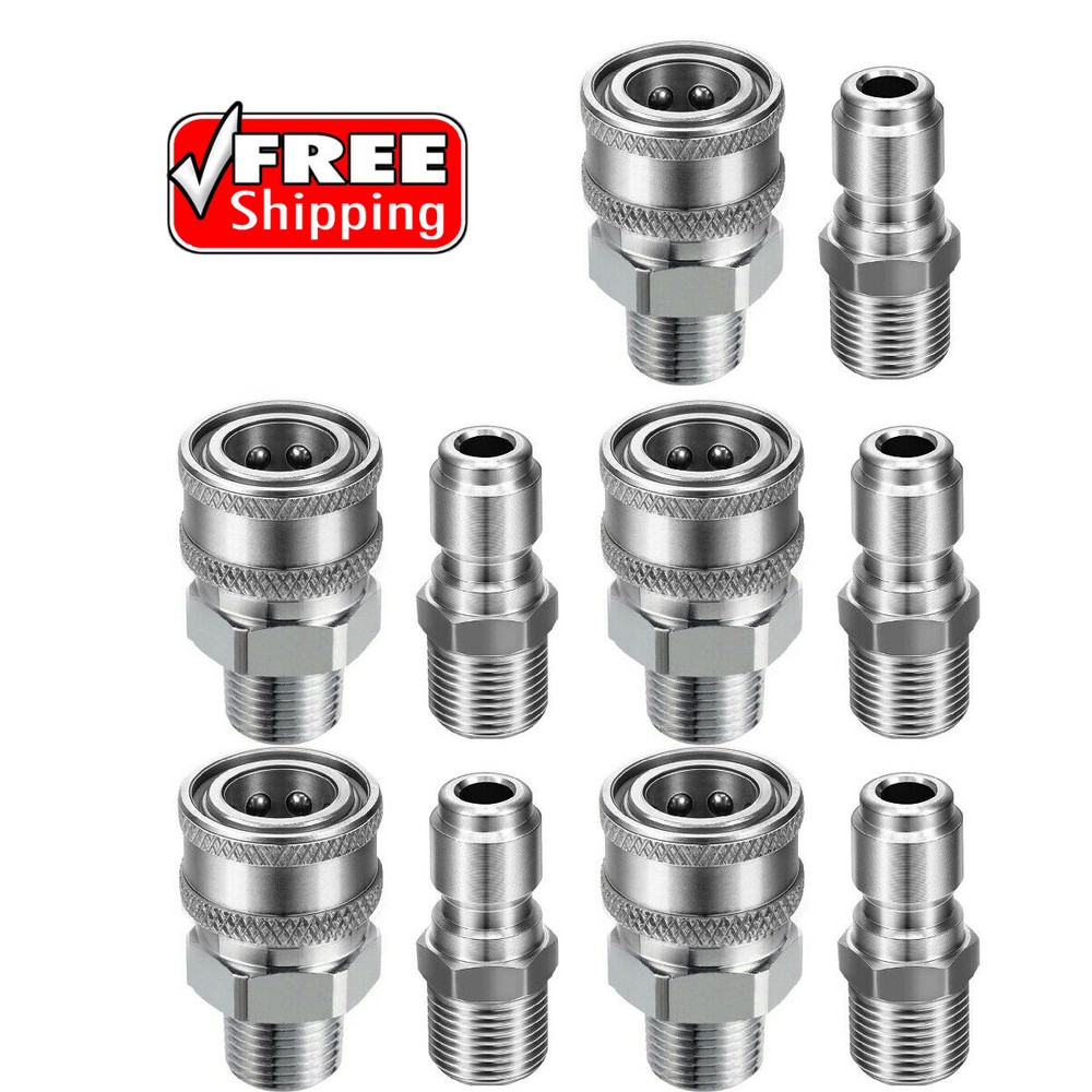 10pcs Pressure Washer Adapter Set, Quick Connect Kit, 3/8’’ Male Thread Fitting