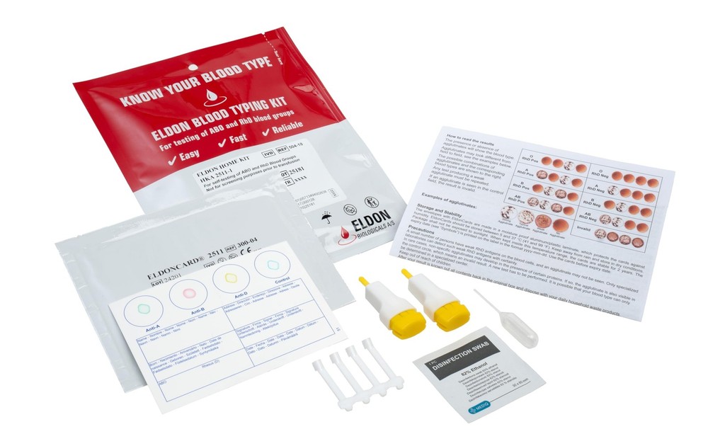 Quick & Accurate Blood Typing Kit Test Pack - Know Your Type