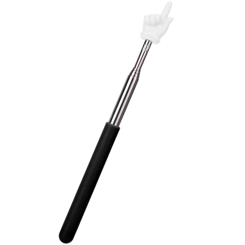 Dumero Extendable Finger Pointer Stick, School Collapsible Telescoping Black