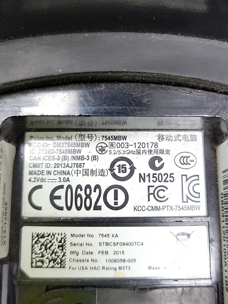 PSION 7545MBW 7545 XA Barcode Scanner Handheld SEE NOTES