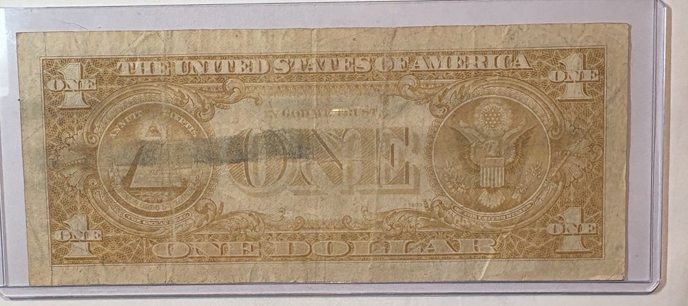 $1 Bill Printing Error No Ink On Back