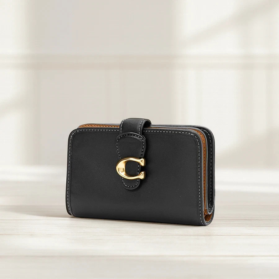 NEW COACH Tabby Medium Wallet Leather Black CA193 outlet New F/S