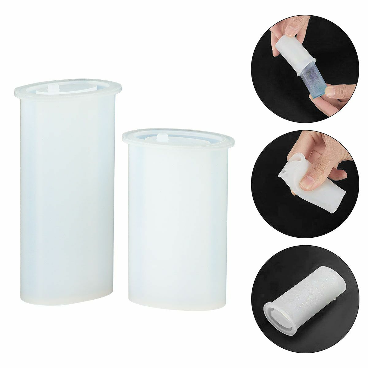 4pc Silicone Epoxy Resin Mold Lighter Cover Making Tool Mould Handmade DIY Craft