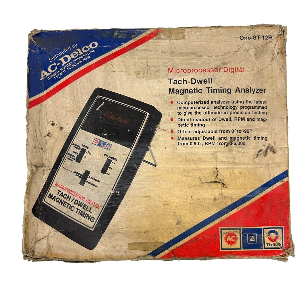 AC Delco One ST-129 Microprocessor Digital Tach Dwell Magnetic Timing Analyzer