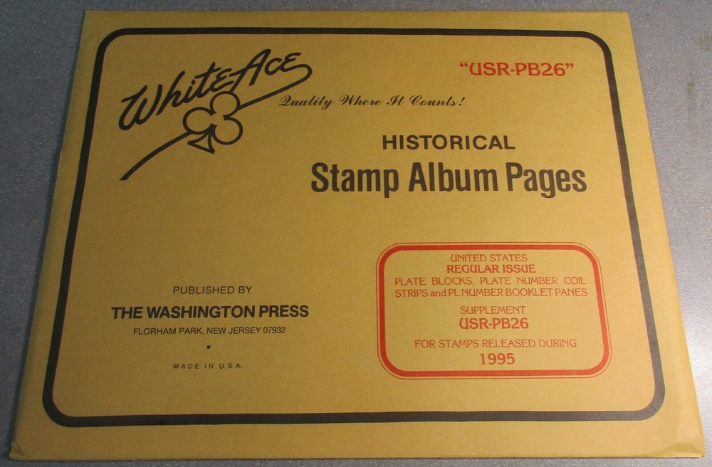 WHITEACE USR-PB26 HISTORICAL STAMP ALBUM PAGES STAMPS RELEASED 1995 W/FREE SHP.
