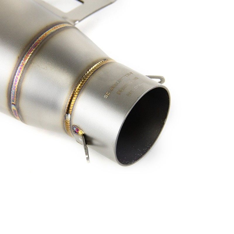 Slip-on 51mm 2" Universal Motorcycle Exhaust Muffler Pipe Tail Tips Silver