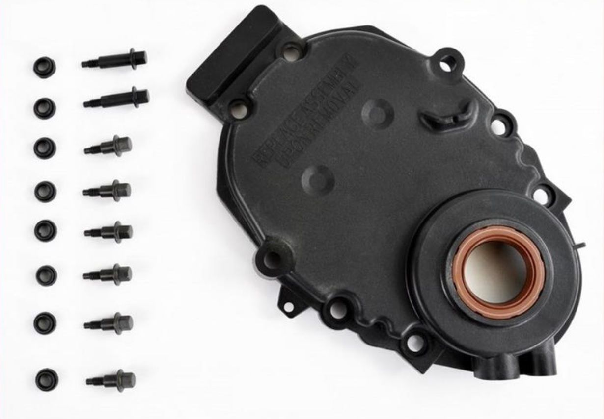 Front Timing Cover w/ Sensor Hole for 1996-2002 Chevrolet Vortec 5.7L 5.0L 350