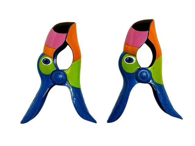 Blue Toucan Beach Towel Clips
