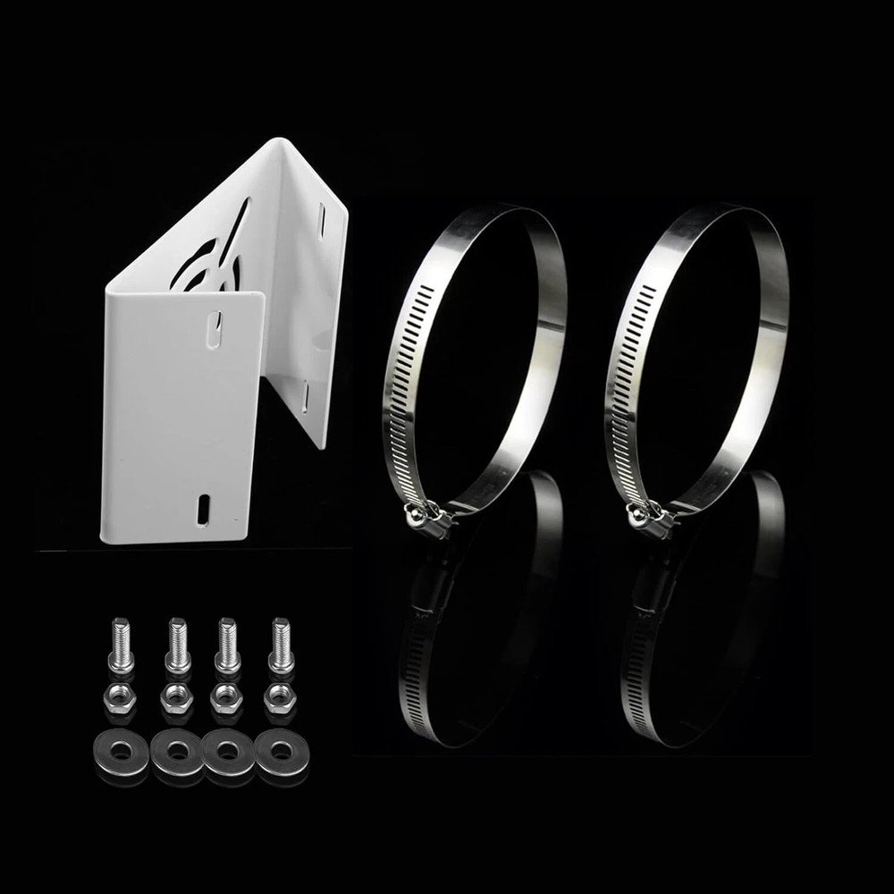 Universal Vertical Pole Mount for Security Camera, Solid Metal Bracket with Loop