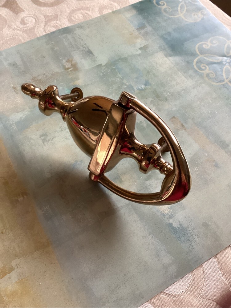 Vintage  Brass Solid Brass Door Knocker Colonial Style . EUC!