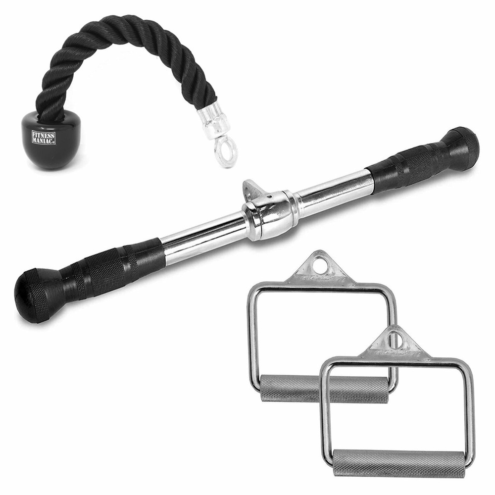 Tricep Single Rope Pull D Handle Down Press Cable Attachment Home Gym Exercise