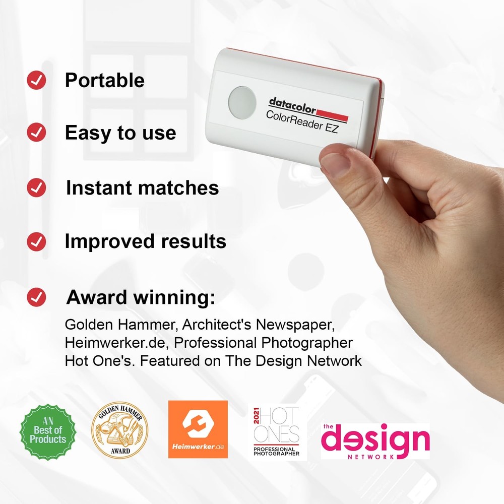 Datacolor ColorReader EZ 2025 Version - Portable Paint Color Matching Tool wi.